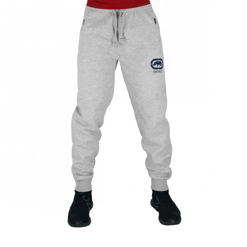 Men's Wraith Grey Navy Cotton Jog Pants