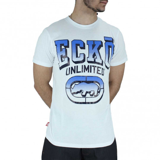 Ecko Unltd Men's White Cotton Transit Short Sleeve T-Shirts