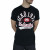 Men's Black Cotton Sprinter Short Sleeve T-Shirts