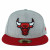 NBA 59Fifty Chicago Bulls Grey Red Fitted Baseball Caps