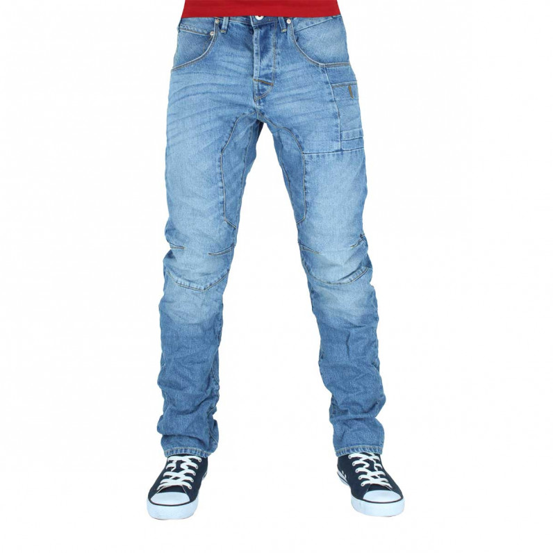 Men's Blue Tapered Anti Fit Denim Jeans