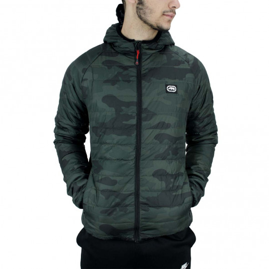 Ecko Unltd Men s Green Eastway Puffer Padded Quilted Hooded Jacket