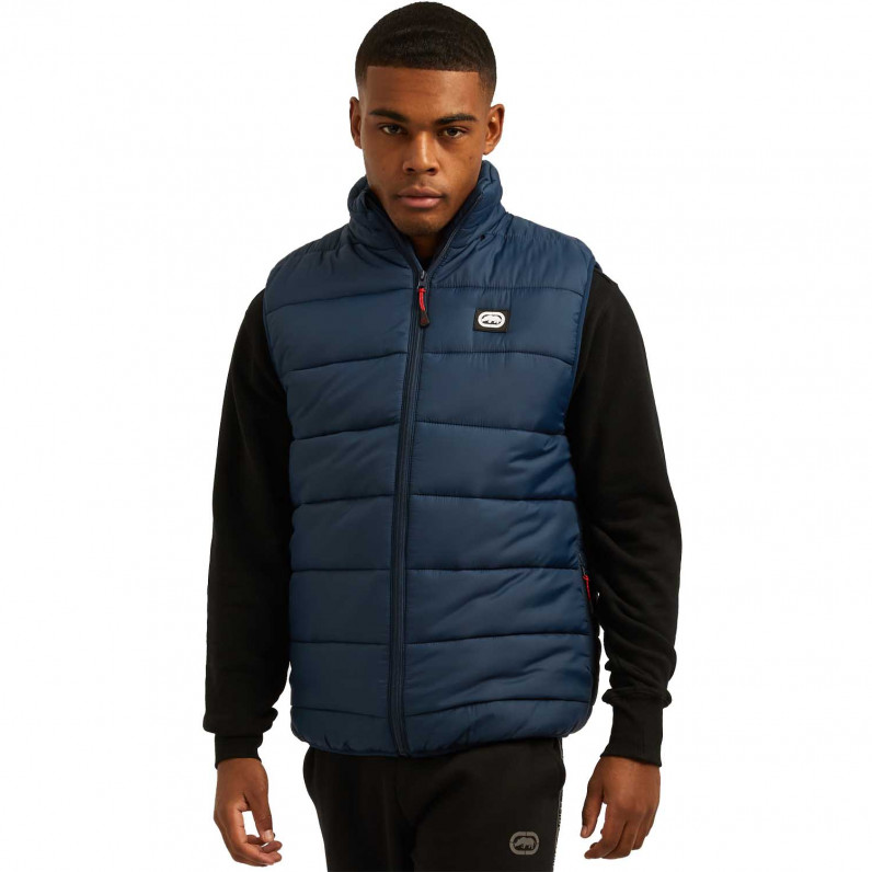 Men's Navy Feller Sports Puffer Padded Gilet Jacket