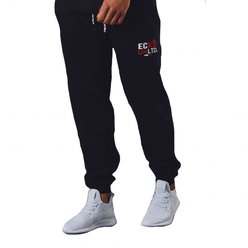 Men's AutoDrome Black Cotton Jog Pants