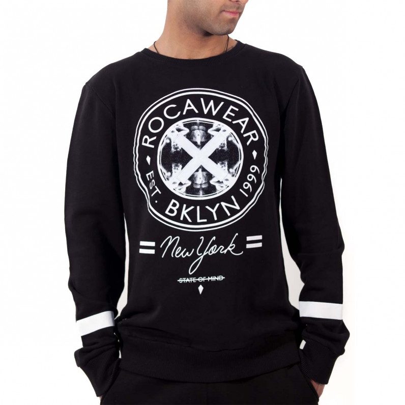 Men's NYC Cotton Crewneck Printed Sweatshirt R21