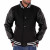 Men's Faux Leather Sleeve Black Bomber Baseball Jacket