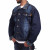 Men's Dark Wash Vintage Blue Denim Jacket