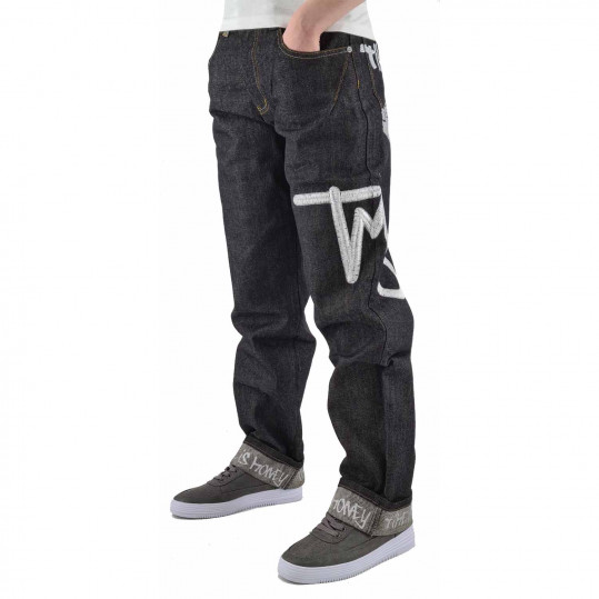 Time Is Money Boy s Kid s Black Loose Hip Hop Skyline Denim Jeans