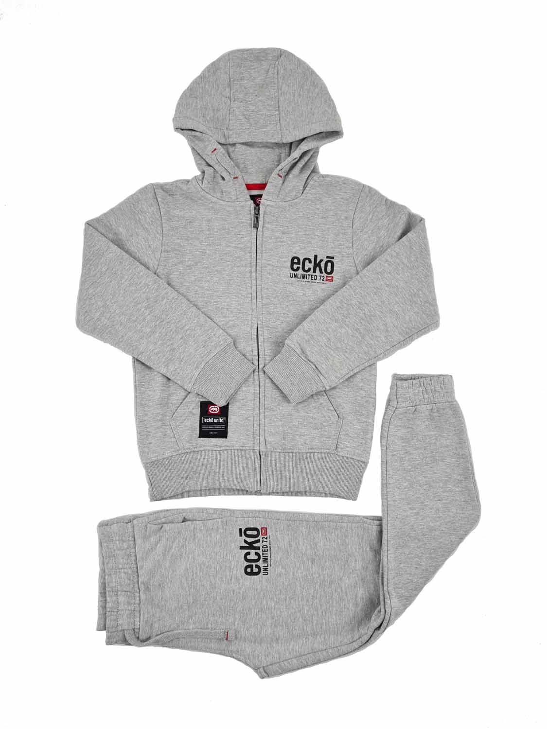Ecko Unltd Boy s Grey Prestige Urban Cotton Tracksuit