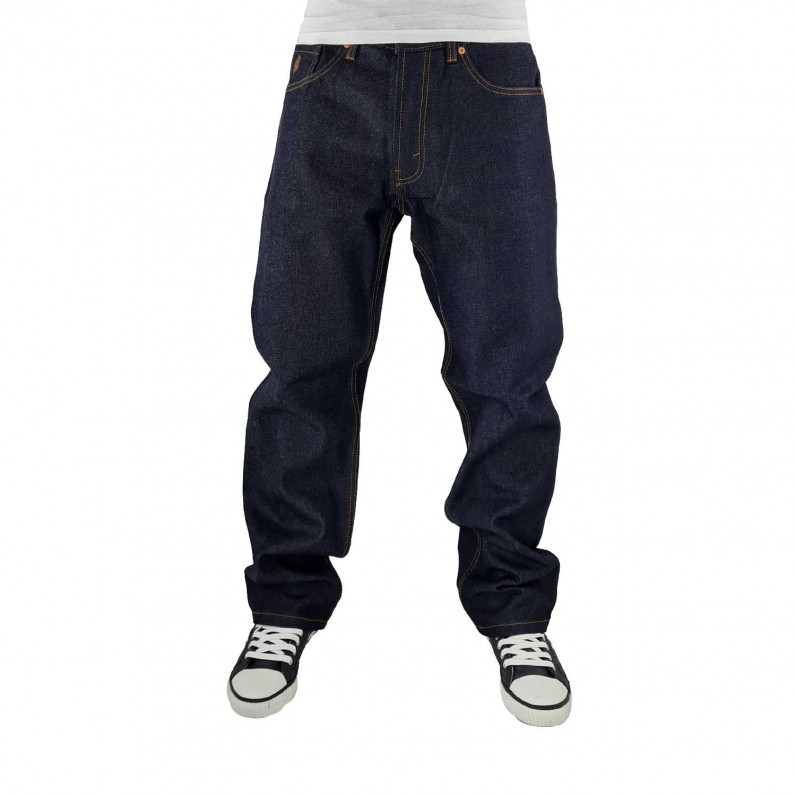 Men's Anniversary Regular Fit Raw Denim Indigo Jeans