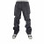 Men's ROC-76 Raw Grey Top Stitch Loose Fit Denim Jeans