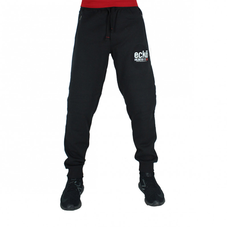 Men's Superfast Black Cotton Jog Pants