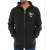 Men's Black Plain Zip Up Cotton Hoodie