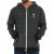 Men's Black Snowflake Zip Up Cotton Hoodie