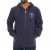 Men's Navy Plain Zip Up Cotton Hoodie