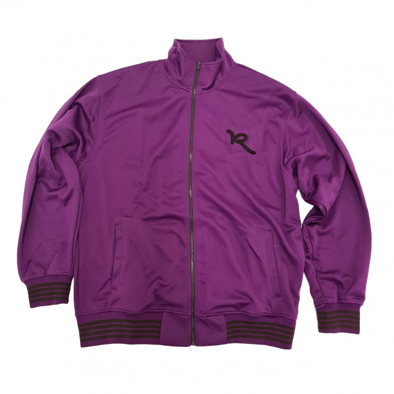 Men's Retro Vintage Zip Up Plum Track Jacket