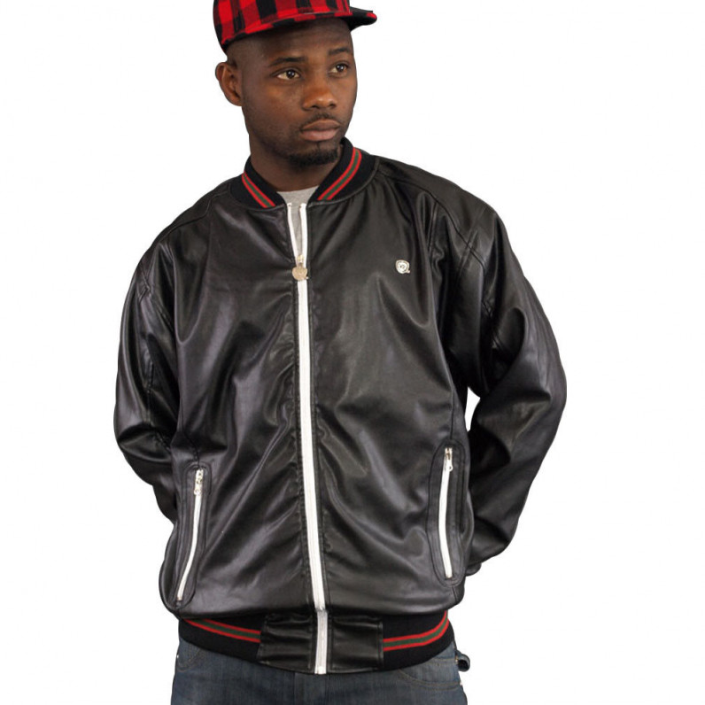 Men's Black Bomber Baseball Style Jacket