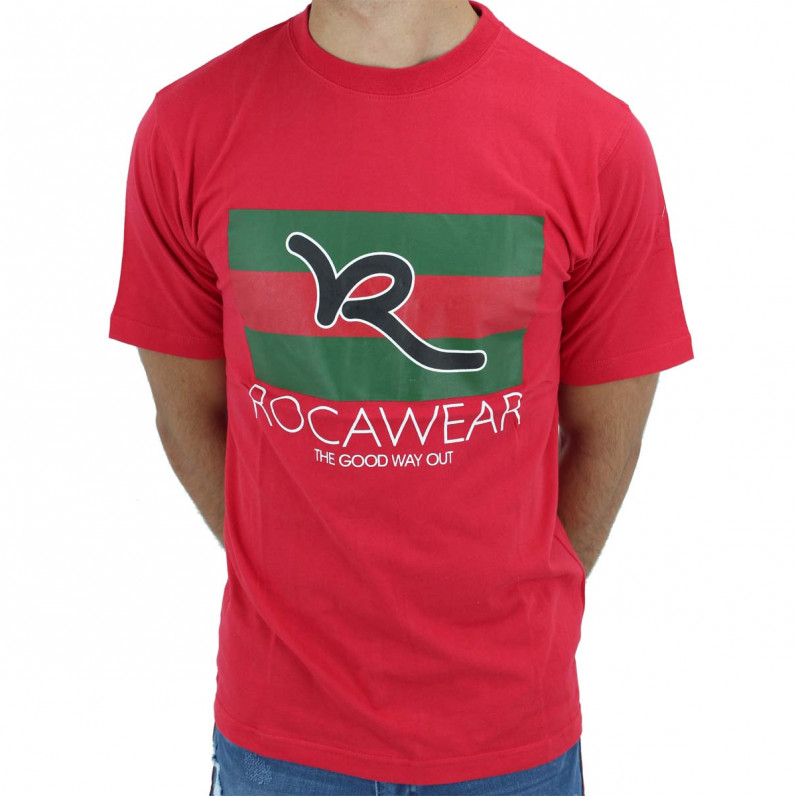 Men's Red Jamaica Short Sleeve Cotton T-Shirt