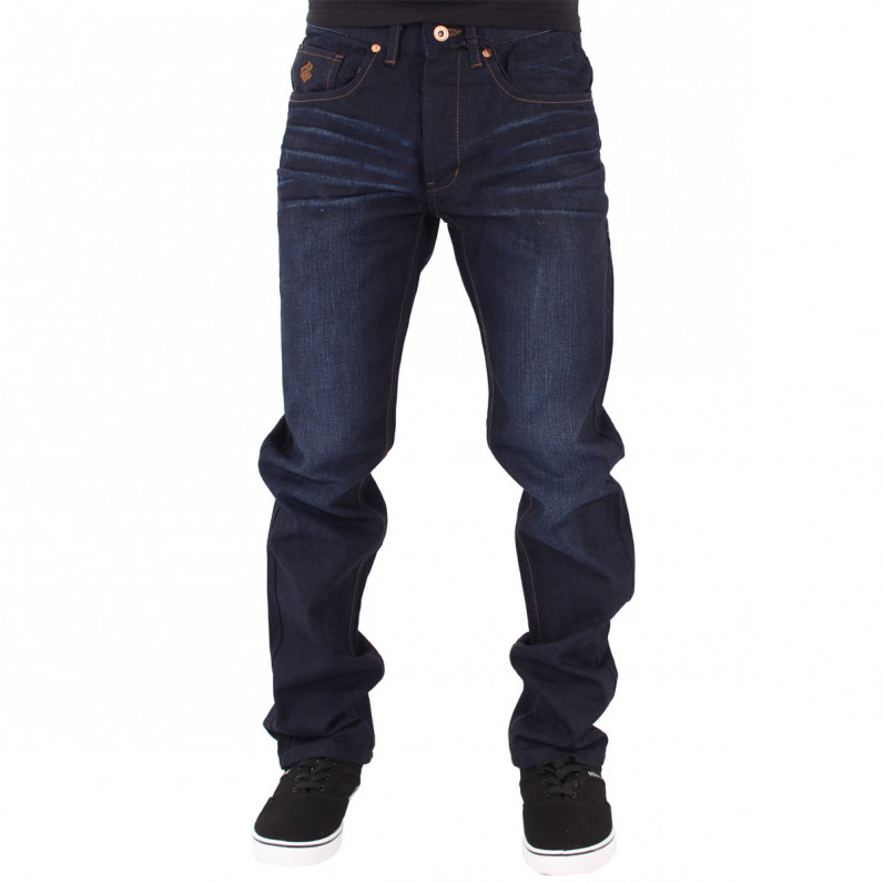 Men's Double R Dark Knight Blue Relaxed Fit Denim Jeans