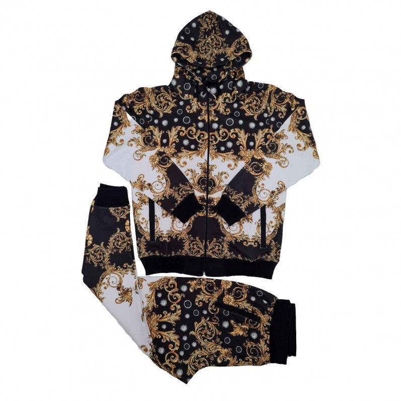 Men's Urban Black Gold Baroque Tracksuit TM4