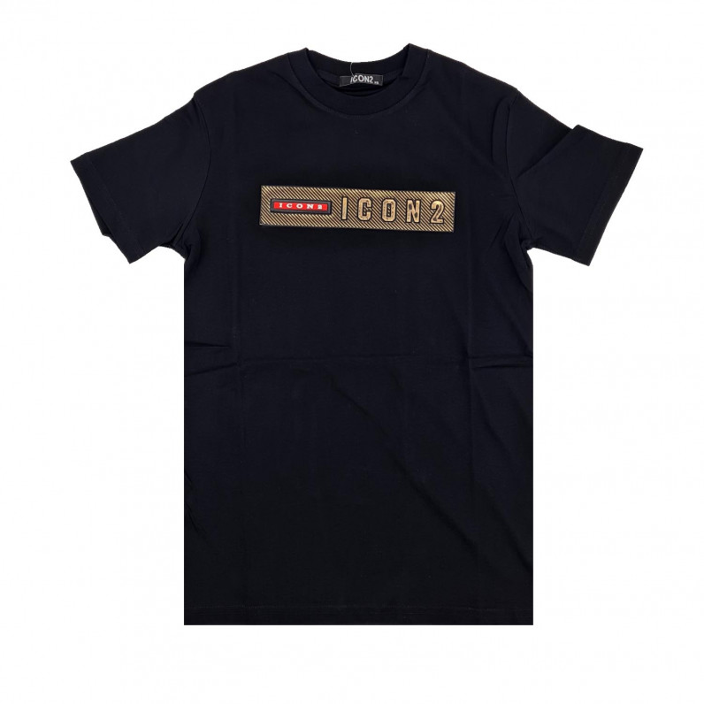 Men's Black Cotton Squared Hip Hop T-Shirt, 3207-1