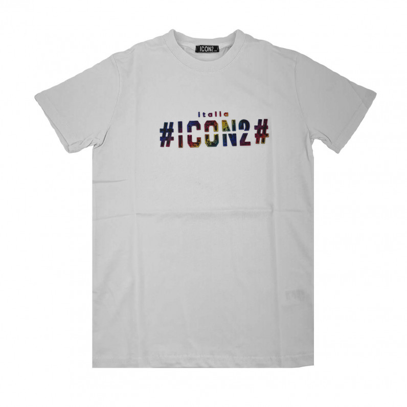 Men's White Cotton Squared Hip Hop T-Shirt, 3206-2