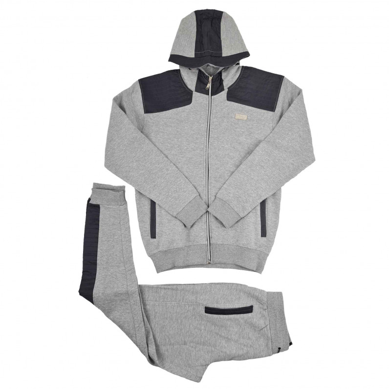 Men's Grey Cotton Nile Slim Fit Tracksuit