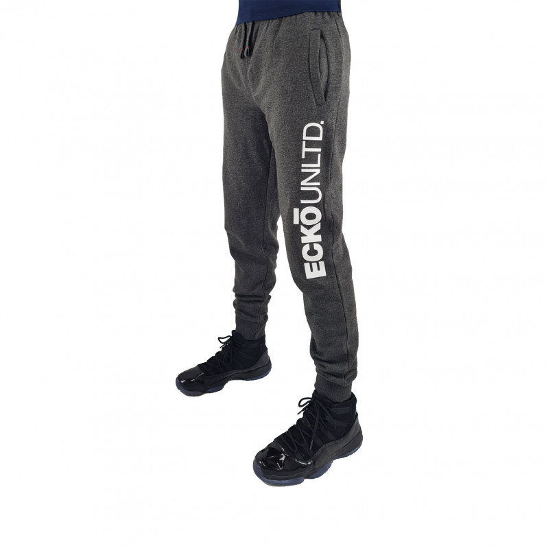 Men's Charcoal Grey Basecore Urban Cotton Jog Pants