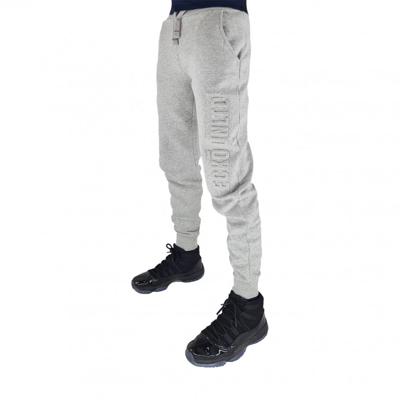 Men's Grey Taycan Urban Embossed Cotton Jog Pants