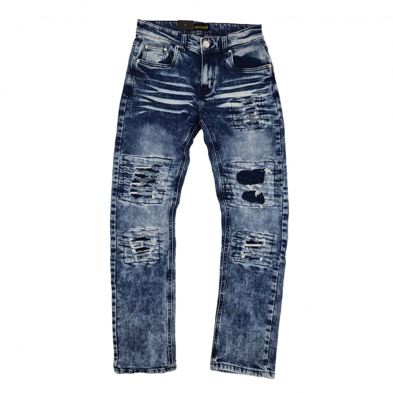 Men's Stansted Acid Blast Wash Rock Star Urban Denim Jeans