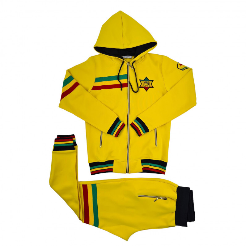 Men's Yellow Urban Rasta Lion Tracksuit