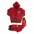 Men's Designer Rasta Urban Slayer Shiny Red Tracksuit