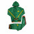 Men's Designer Rasta Urban Slayer Shiny Green Tracksuit