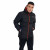 Men's Black Urban Puffer Padded Funnel Neck Winter Hooded Jacket