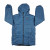 Men's Blue Urban Puffer Padded Funnel Neck Winter Hooded Jacket