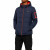Men's Navy Urban Puffer Padded Funnel Neck Winter Hooded Jacket