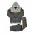 Boy's Unisex Designer Urban Heavy Thick Warm Fleece Tech Tracksuit, Charcoal Grey Orange