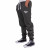 Men's Charcoal Grey Urban Cotton Designer Printed Jog Pants