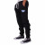 Men's Black Urban Cotton Designer Printed Jog Pants