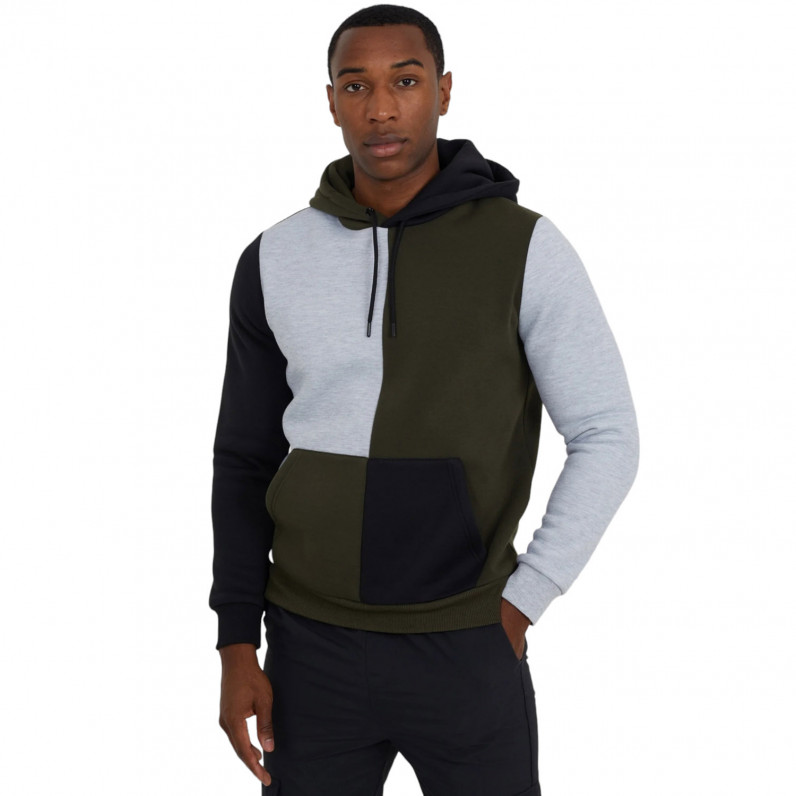 Men's Designer Urban College Overhead Hoodie, Black