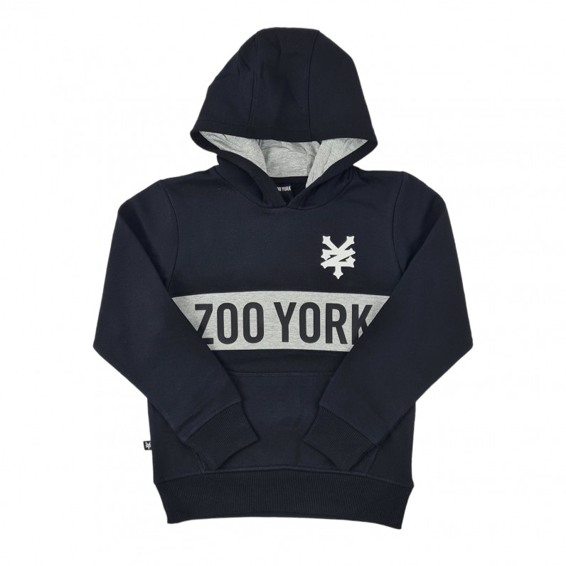 Black Goofy Kids Overhead Hoodie Boys Girls Hooded Sweatshirt