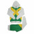 Men's White Jamaican Flag Fleece Cotton Tracksuit