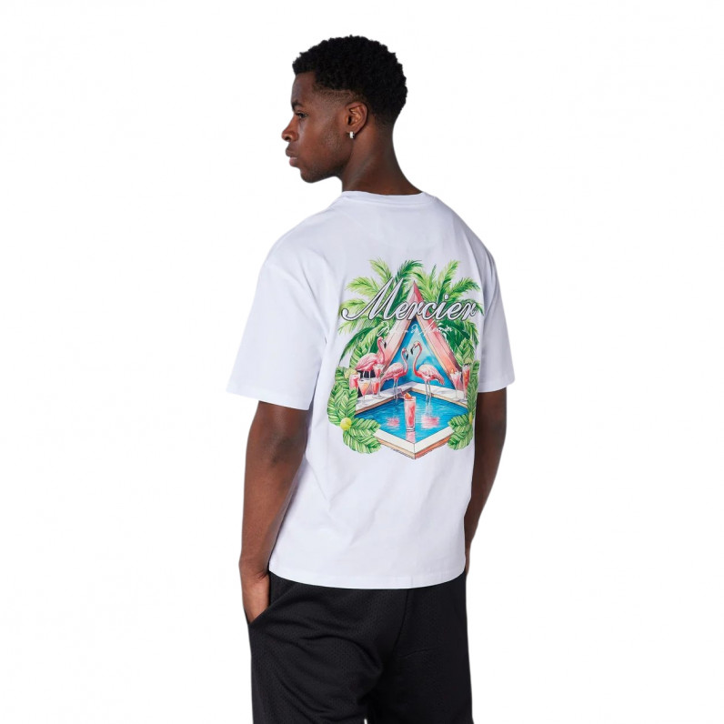 Men's Prism White Graphic T-Shirt 100% Cotton 220 GSM | Embroidered Urban Streetwear