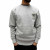 Men's Sweatshirt – Grey Regular Fit Crewneck Jumper – Cotton Blend Streetwear Top Dunlop
