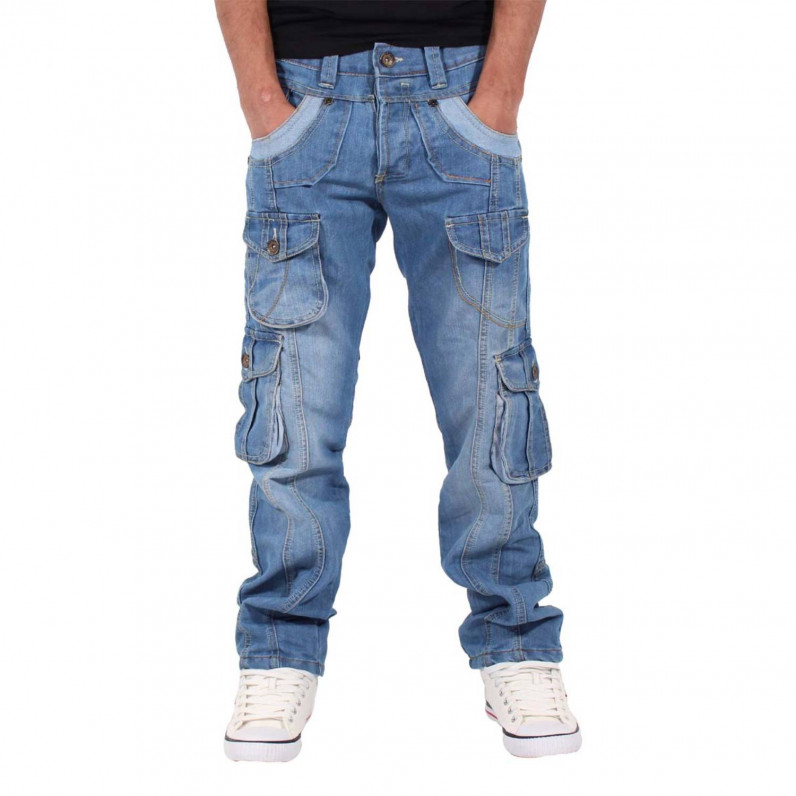 Men&rsquo;s Cargo Denim Jeans | Regular Fit Utility