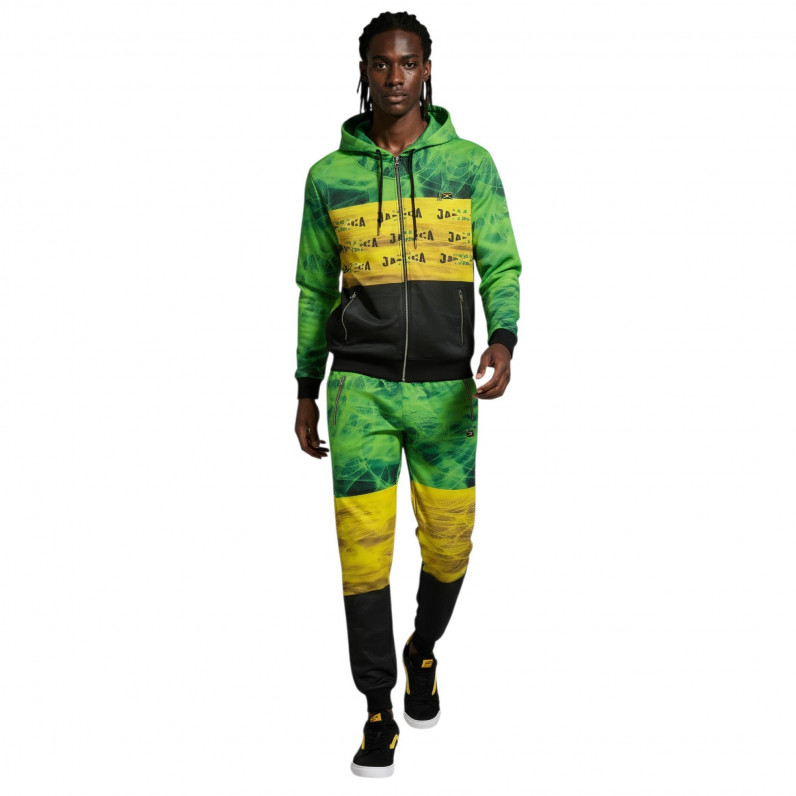 Men&rsquo;s Jamaica Gradient Tracksuit &ndash; Zip Hoodie & Jogger Set