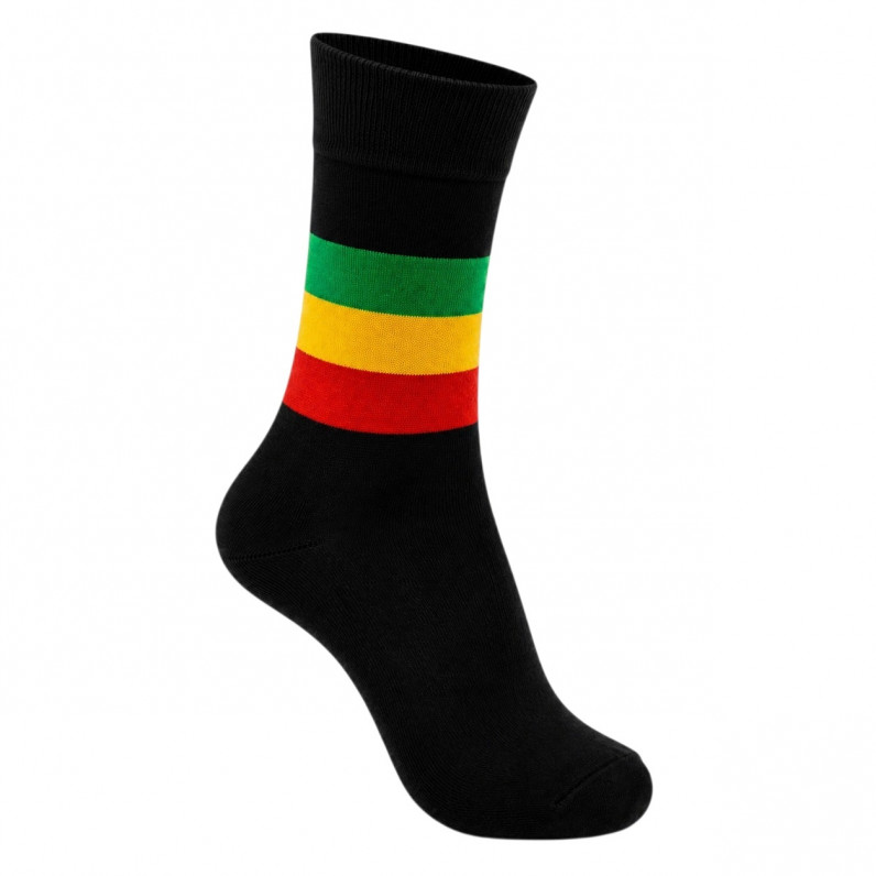 Rasta Crew Socks | Soft Cotton Blend | Men's & Women's Everyday Casual Socks | UK Size 6&ndash;11