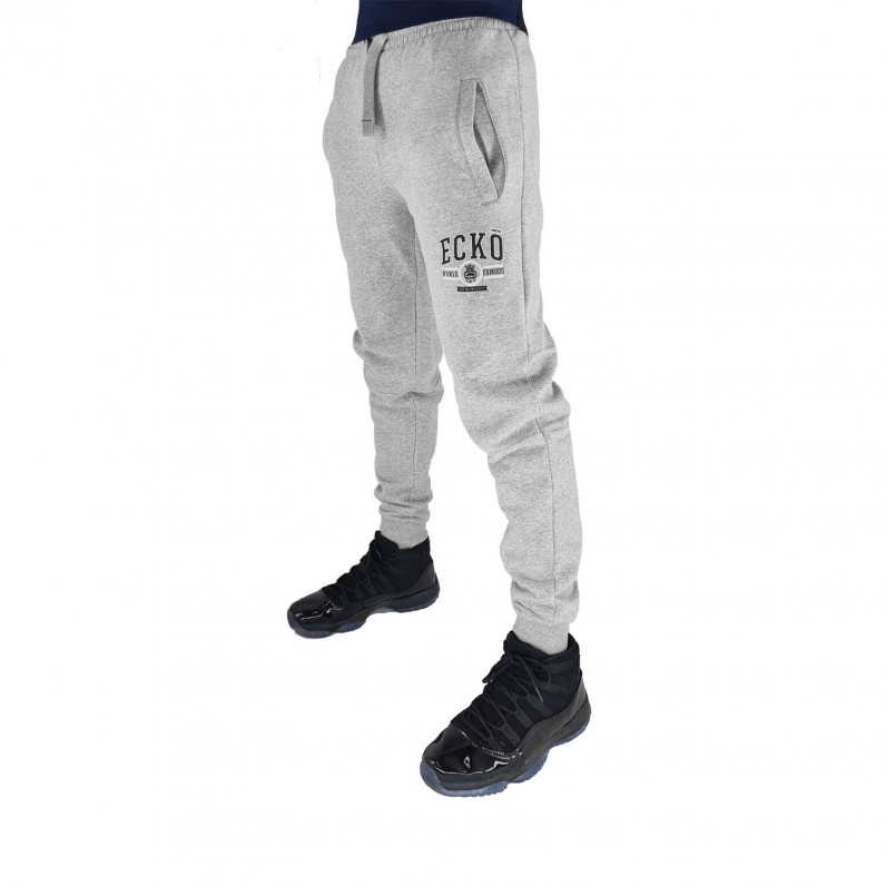 Men's Grey Charger Cotton Blend Jog Pants | Casual Cuffed Tracksuit Bottoms | S&ndash;2XL