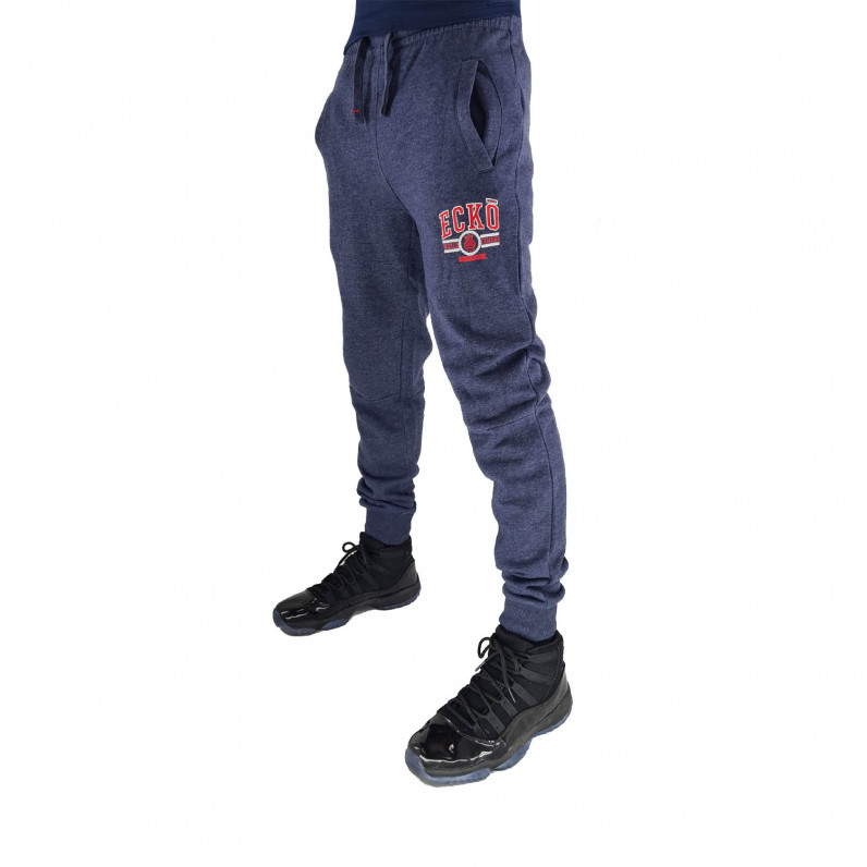 Men's Navy Charger Cotton Blend Jog Pants | Casual Cuffed Tracksuit Bottoms | S&ndash;2XL