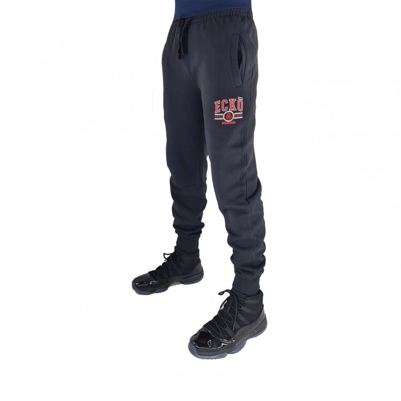 Men's Black Charger Cotton Blend Jog Pants | Casual Cuffed Tracksuit Bottoms | S&ndash;2XL